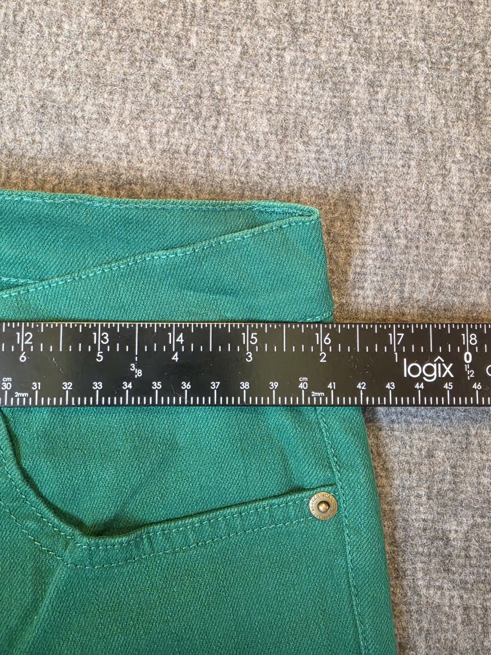 Lauren Ralph Lauren Modern Straight Jeans 10P Green Denim Preppy School Classic - Picture 3 of 11